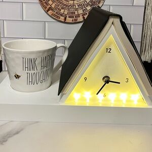 Book Rest Clock w/Light and Storage